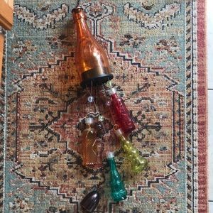 Glass bottle wind chime
